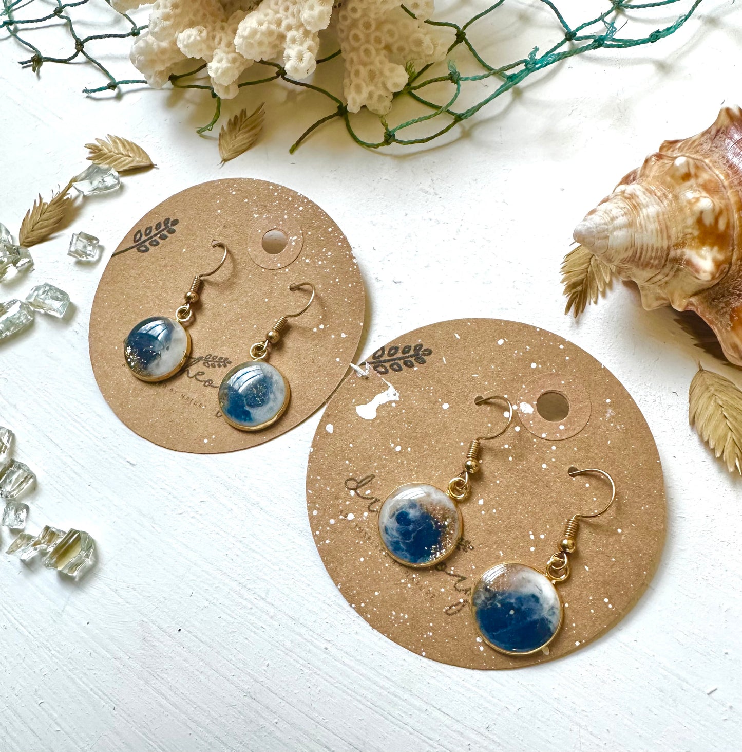 Customizable || Venice Beach Florida Resin Nature Dangle Earrings