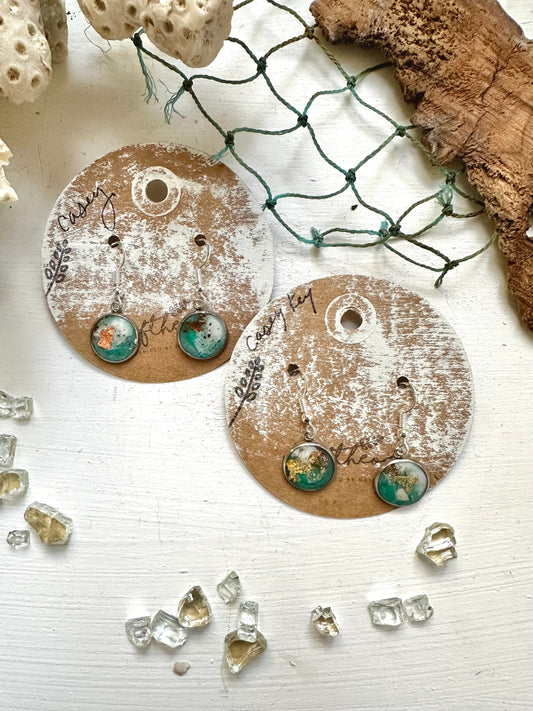 Ocean Resin Nature Dangle Earrings (Customizable)