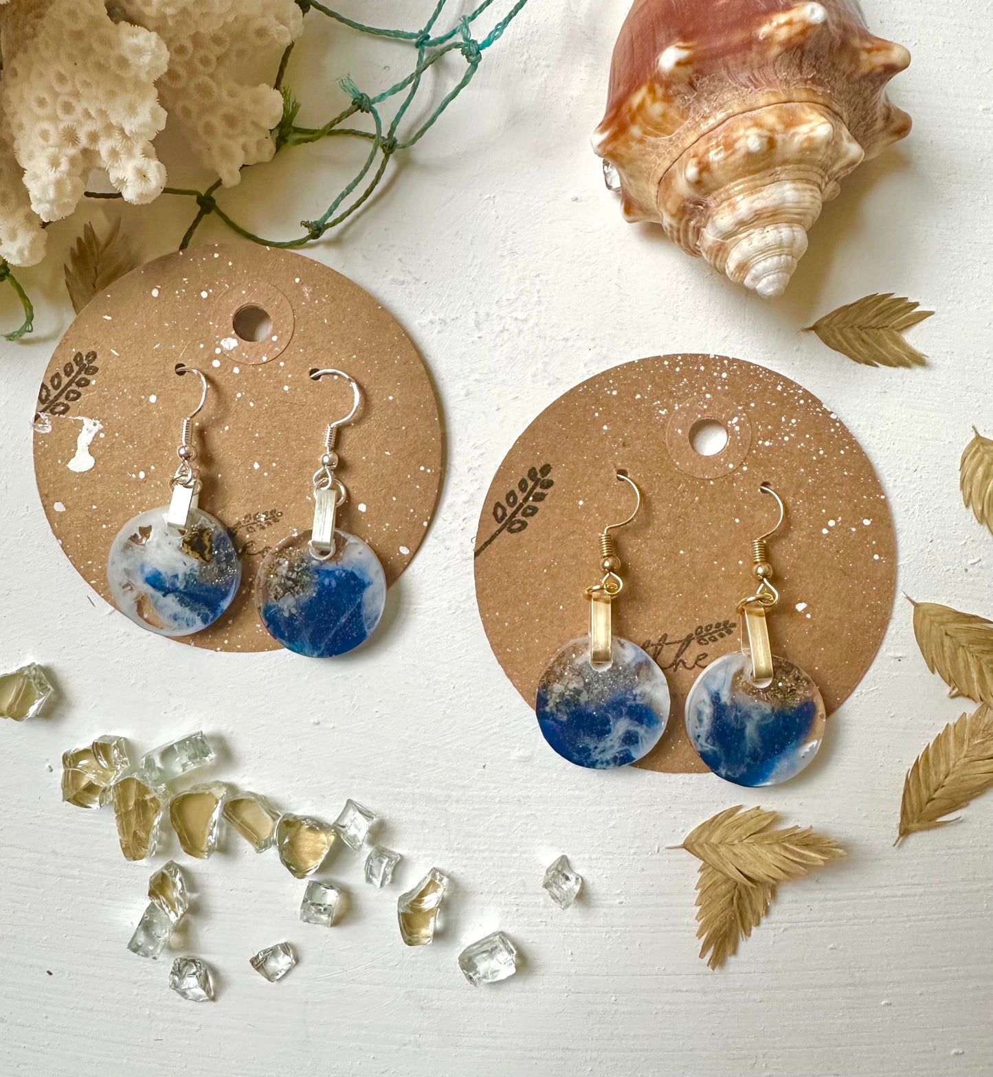 Customizable || Venice Beach Florida Resin Nature Dangle Earrings