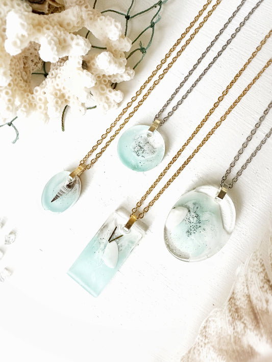 Siesta Key Florida Resin Necklaces