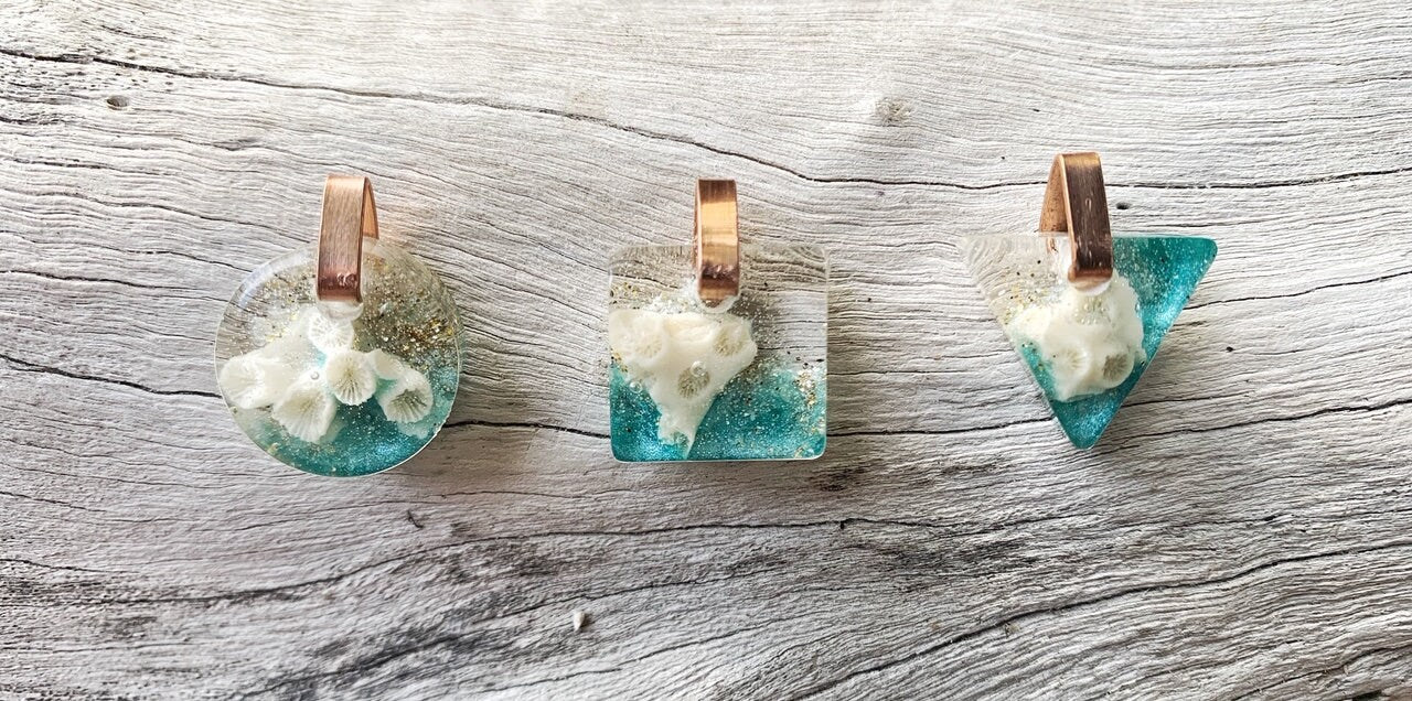 Florida Beach Mini Resin Necklace : Custom Sand Jewelry, Beach Sand Necklace, Ocean Gifts for Her, Mermaid Necklace,