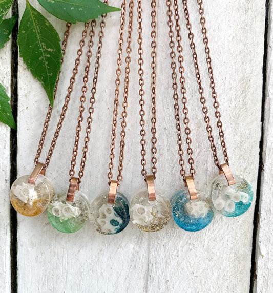 Florida Beach Mini Resin Necklace : Custom Sand Jewelry, Beach Sand Necklace, Ocean Gifts for Her, Mermaid Necklace,