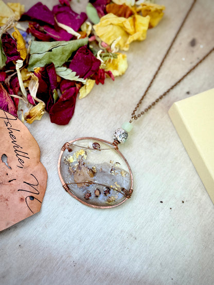 Asheville North Carolina Resin necklace