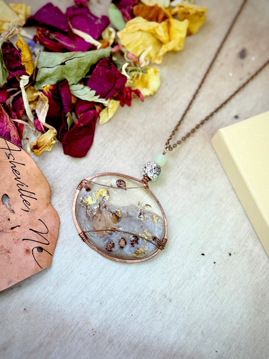 Asheville North Carolina Resin necklace