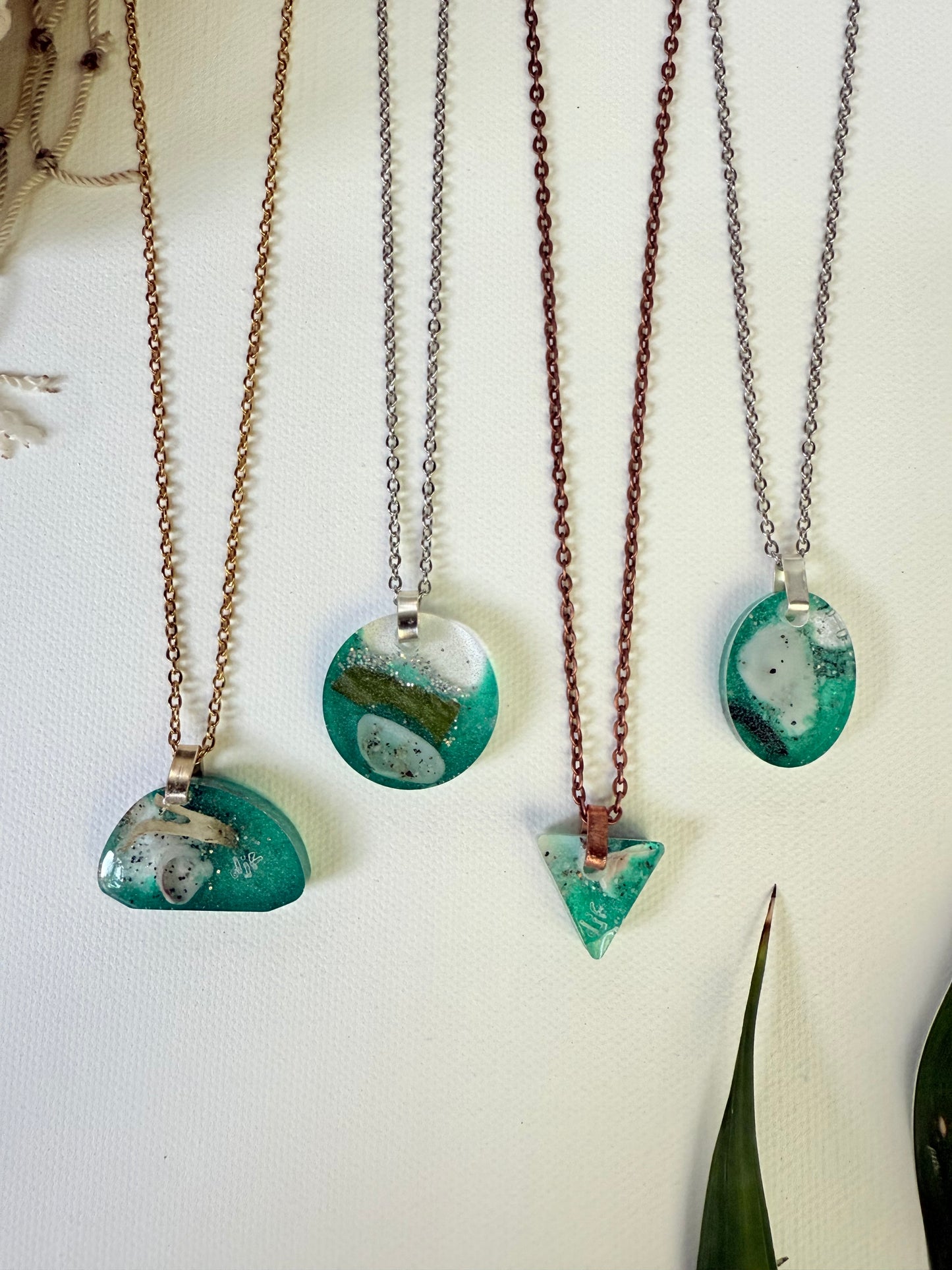 Manasota Key Florida Resin Necklaces