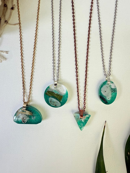 Manasota Key Florida Resin Necklaces