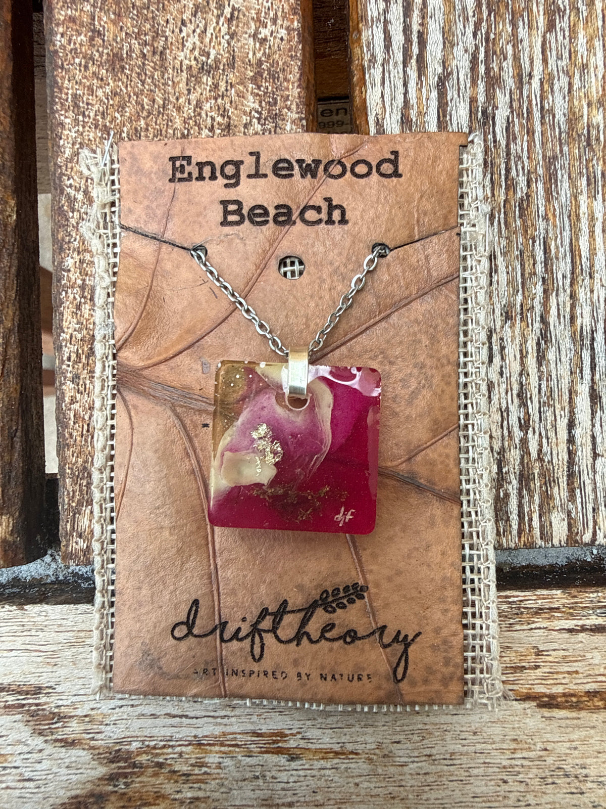 Englewood Beach Seaweed + Crushed Seashell Keepsake Necklace