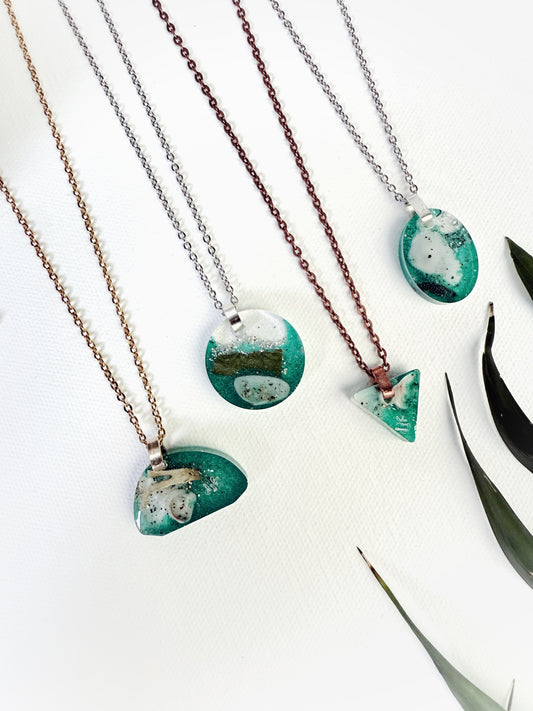 Manasota Key Florida Resin Necklaces