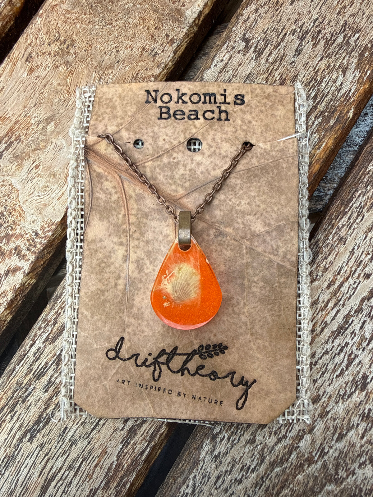 Nokomis Beach Cross Shell Keepsake Necklace