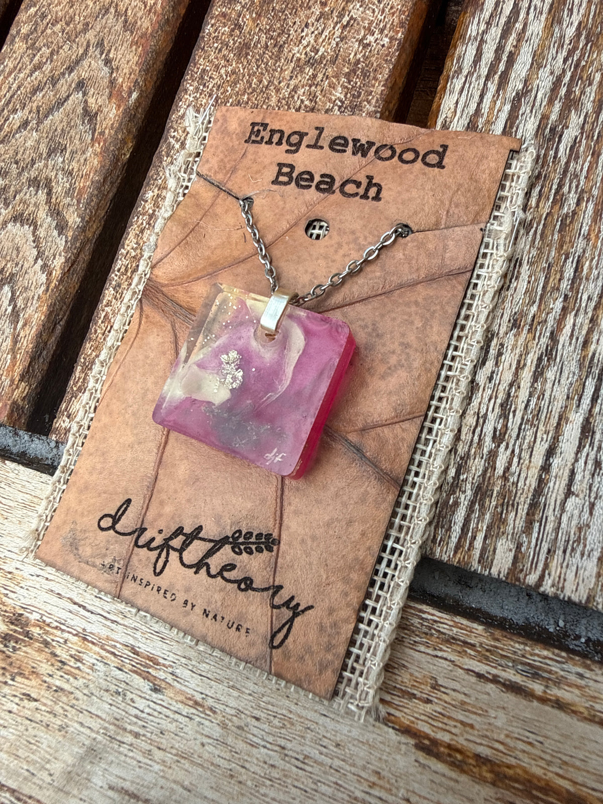Englewood Beach Seaweed + Crushed Seashell Keepsake Necklace