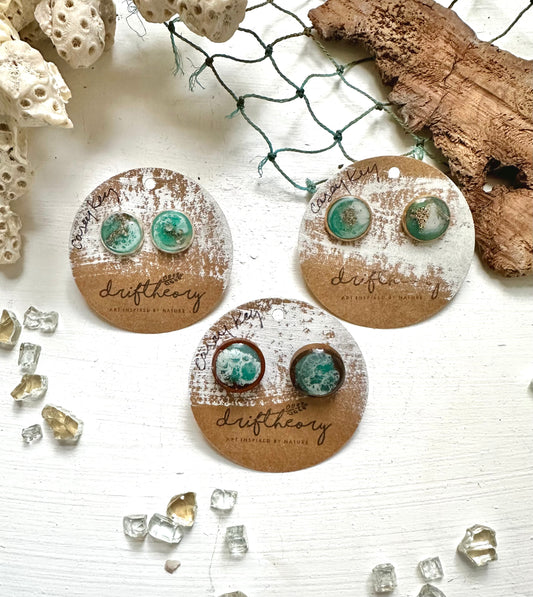 Customizable || Casey Key Beach Florida Resin Nature Stud Earrings