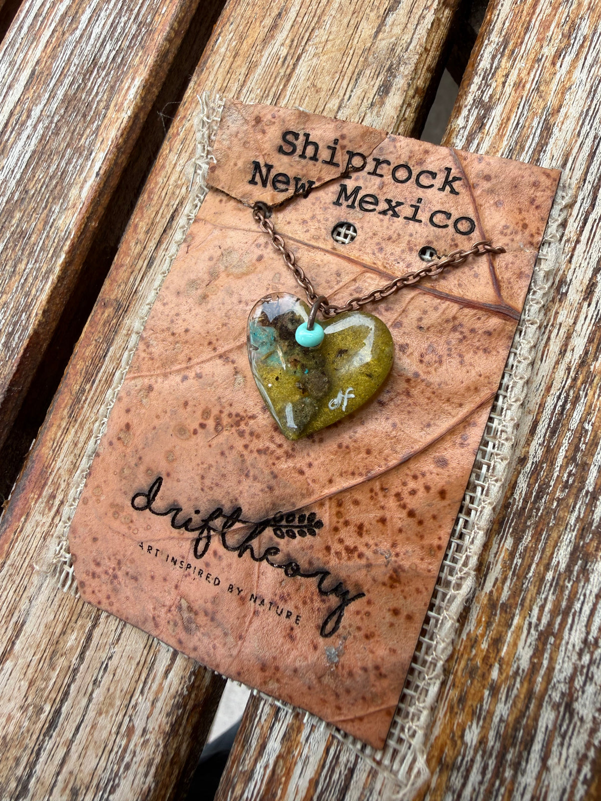 Shiprock New Mexico Heart Cactus + Sandstone Necklace