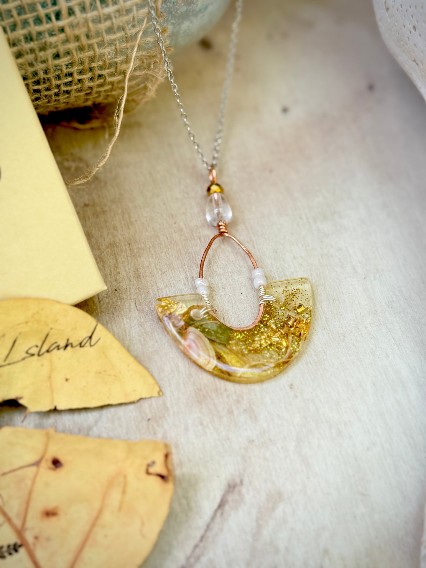 Treasure Island Resin Necklace