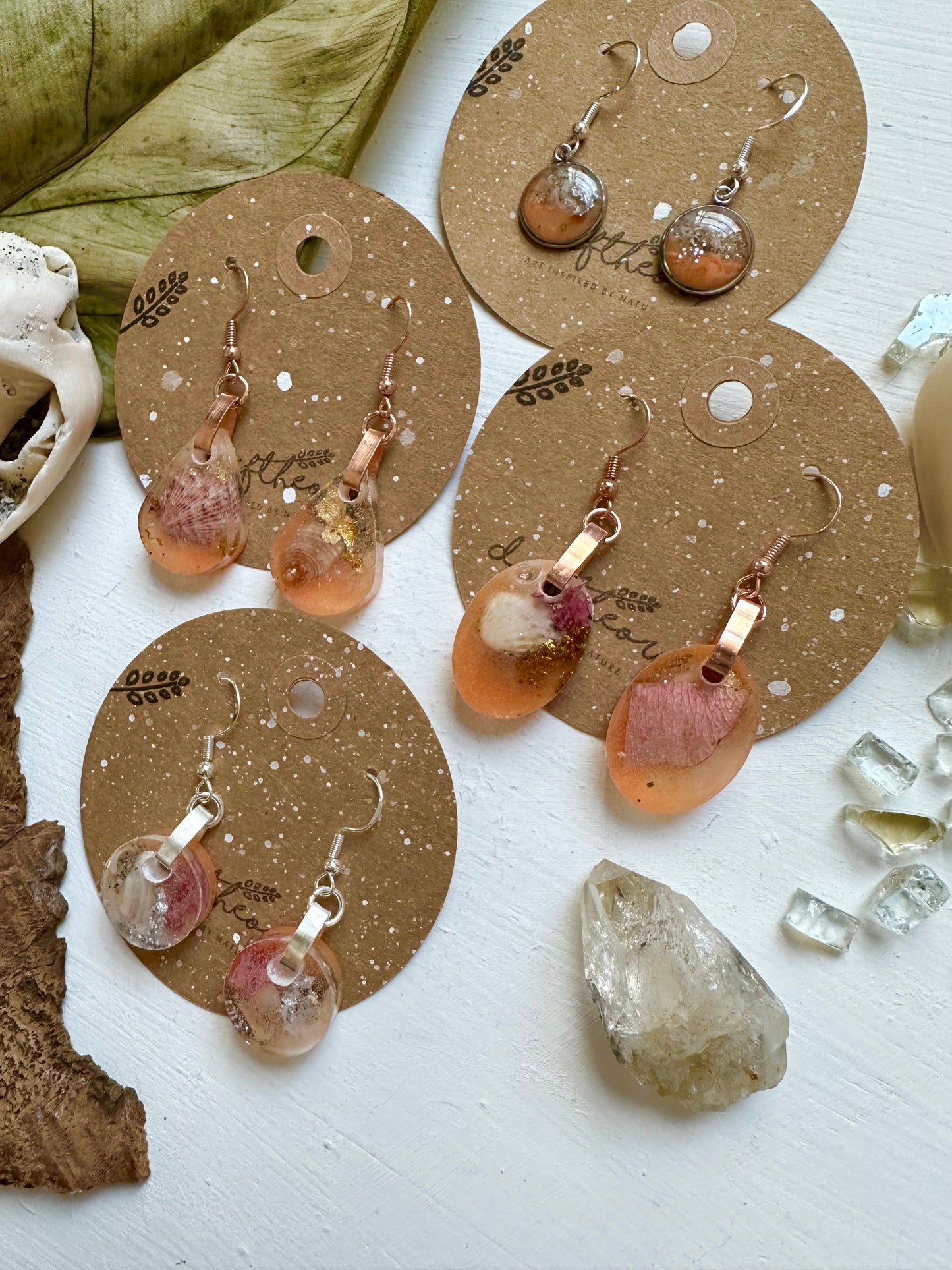 Customizable || Nokomis Beach Florida Resin Nature Dangle Earrings