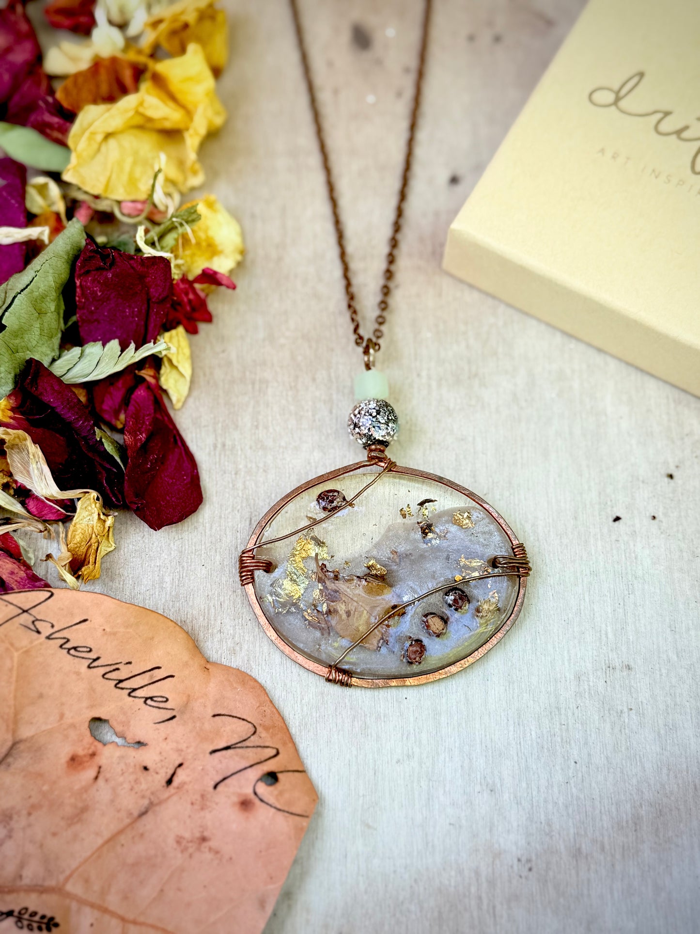 Asheville North Carolina Resin necklace