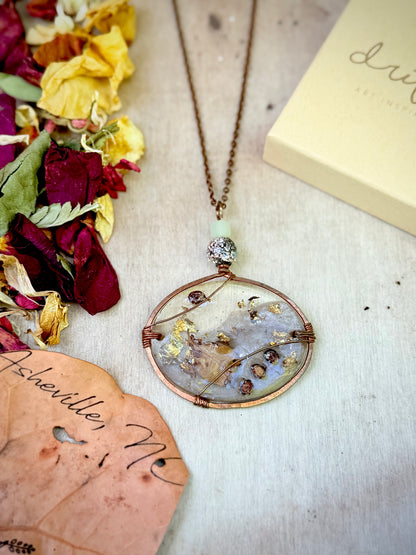Asheville North Carolina Resin necklace