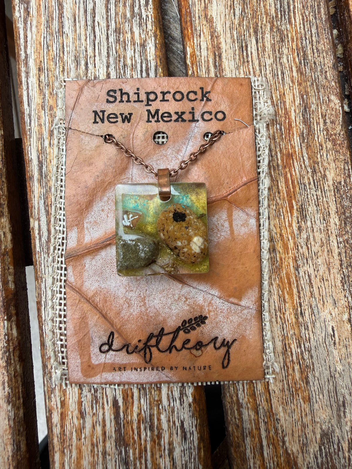 Shiprock New Mexico Cactus + Sandstone Keepsake Necklace