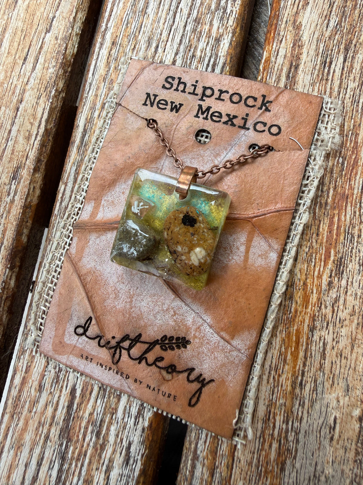 Shiprock New Mexico Cactus + Sandstone Keepsake Necklace