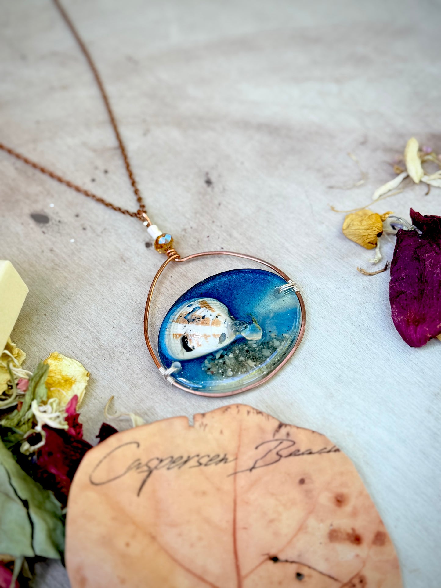 Caspersen Beach Resin Necklace