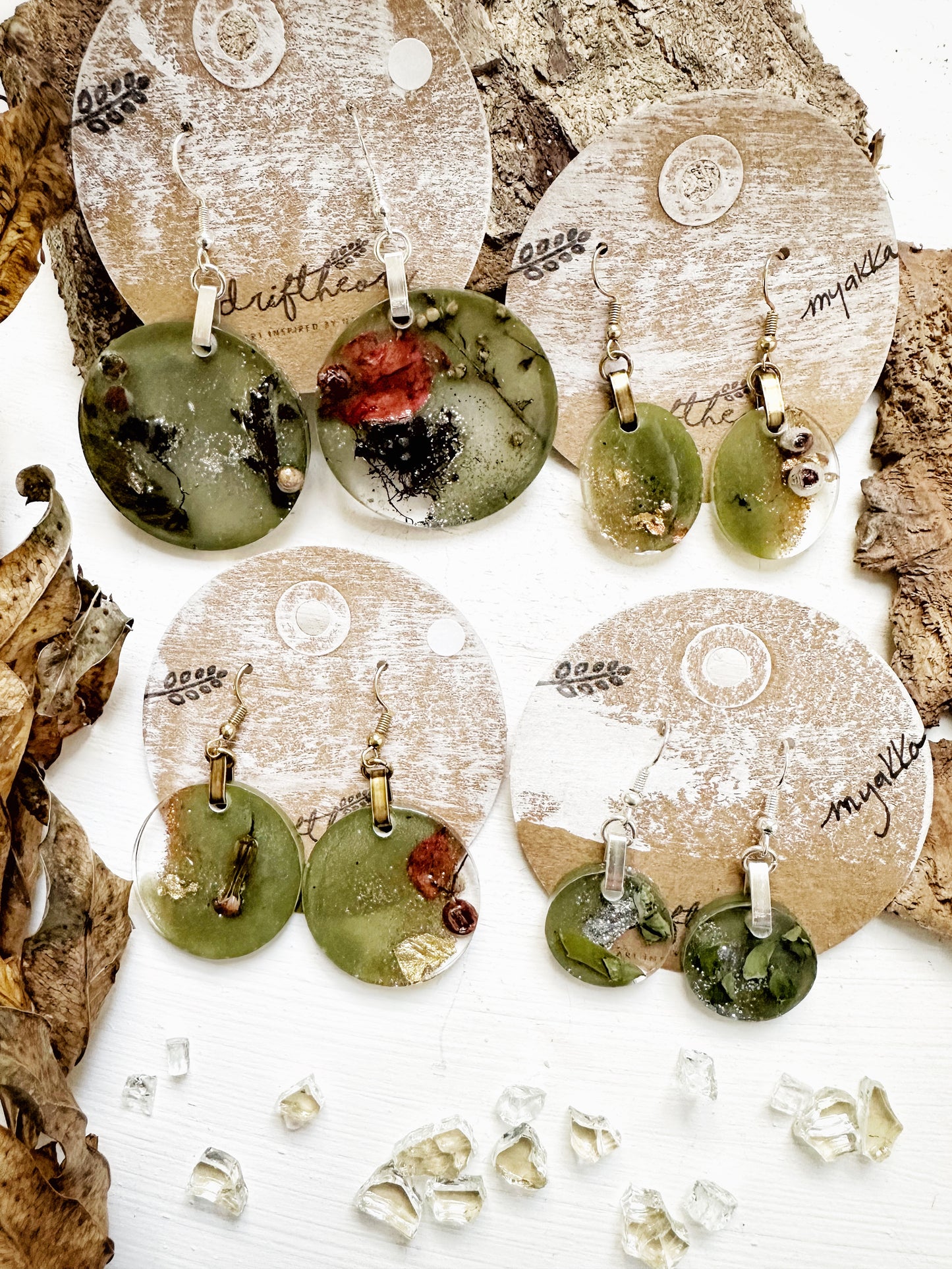 Customizable || Myakka Florida Resin Nature Dangle Earrings