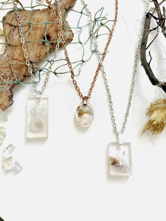 Customizable || Coquina Beach Florida Resin Nature (Baby Pink) Jewelry