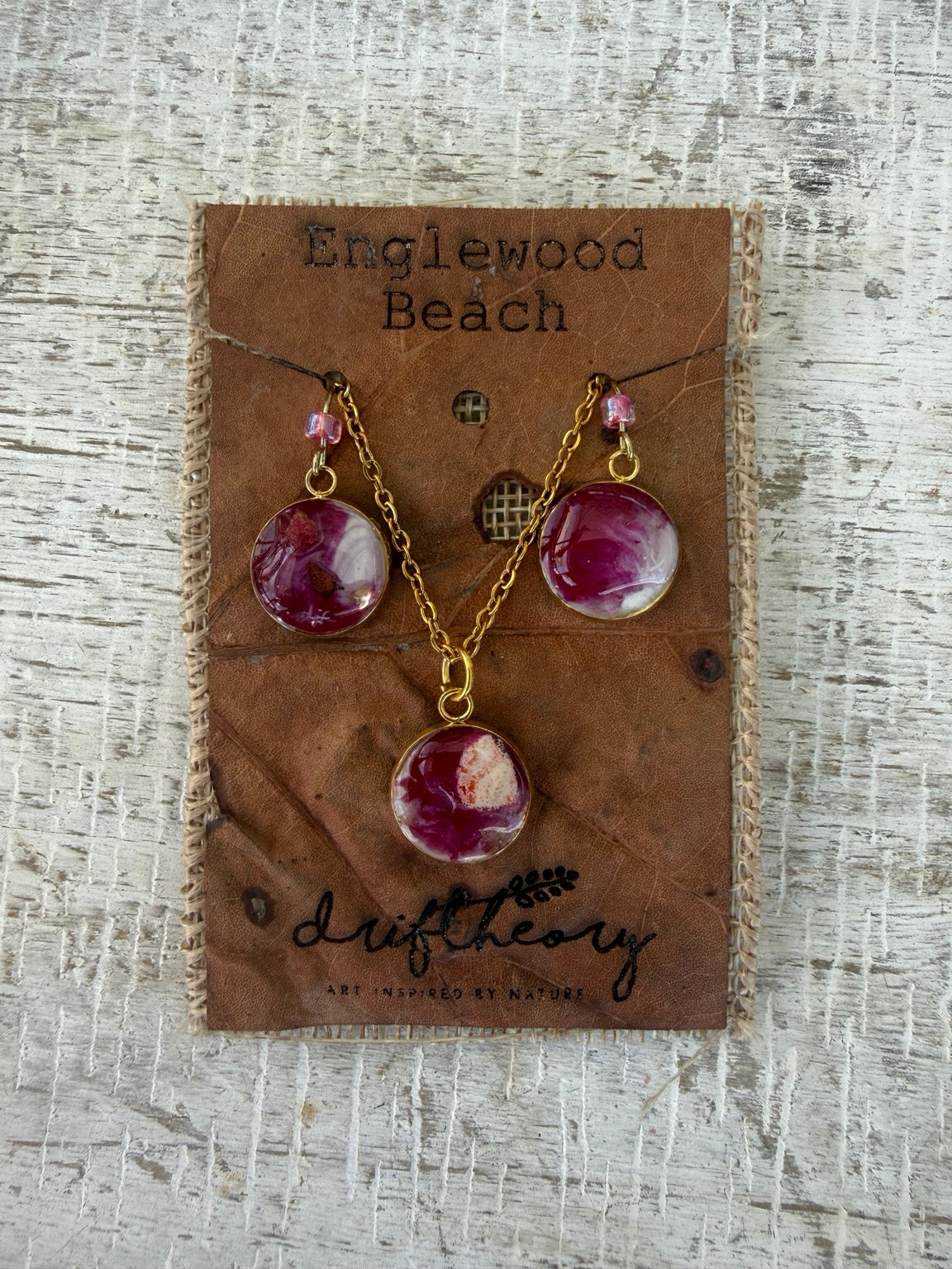 Englewood Beach Gift Set — Pink Bead &amp; Gold