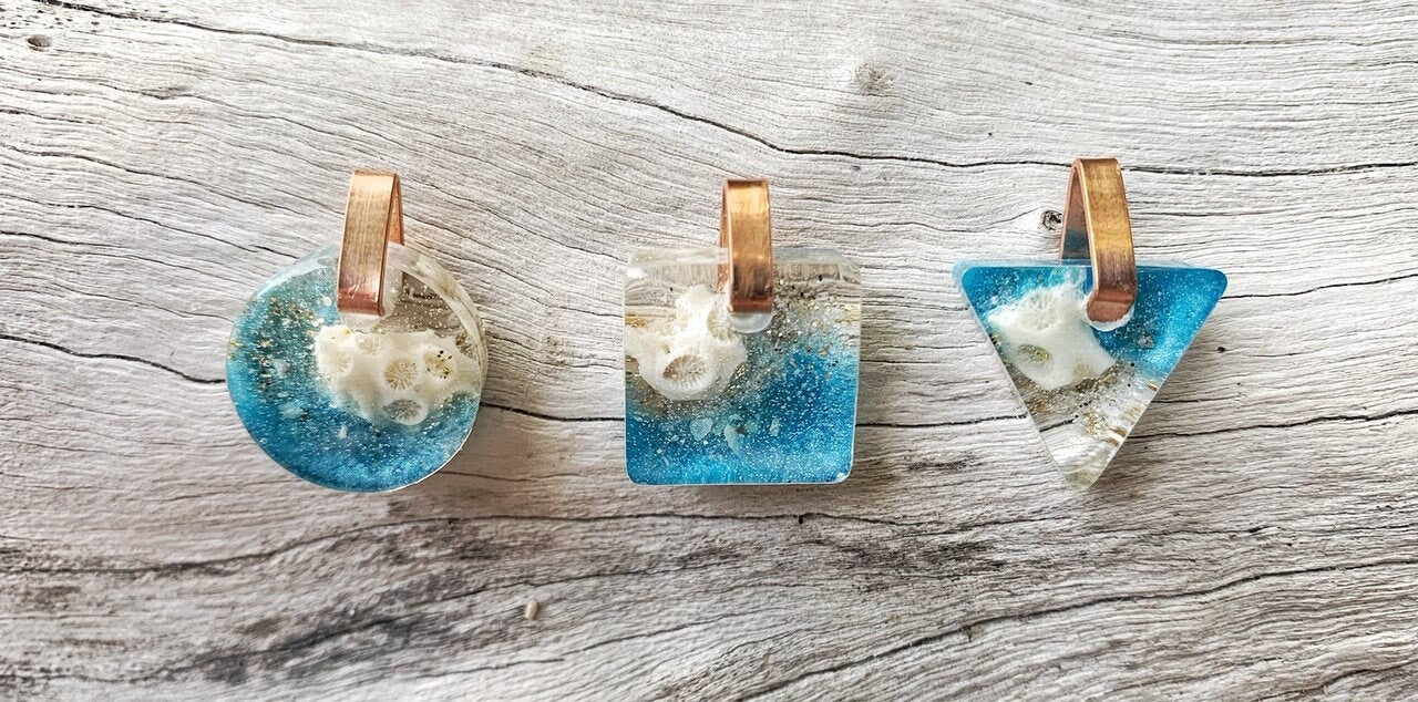 Florida Beach Mini Resin Necklace : Custom Sand Jewelry, Beach Sand Necklace, Ocean Gifts for Her, Mermaid Necklace,